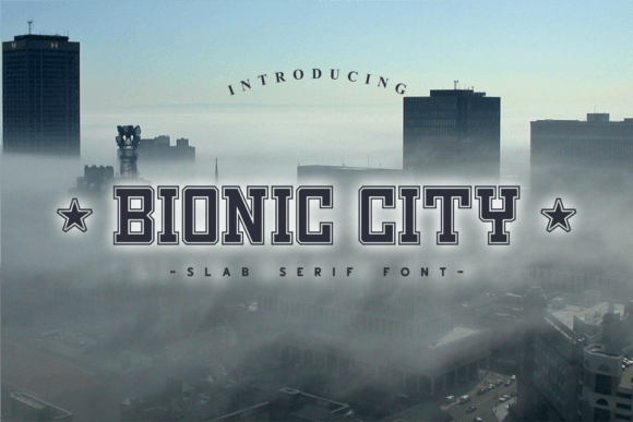 Bionic City: A Bold Slab Serif Font for Creative Makers