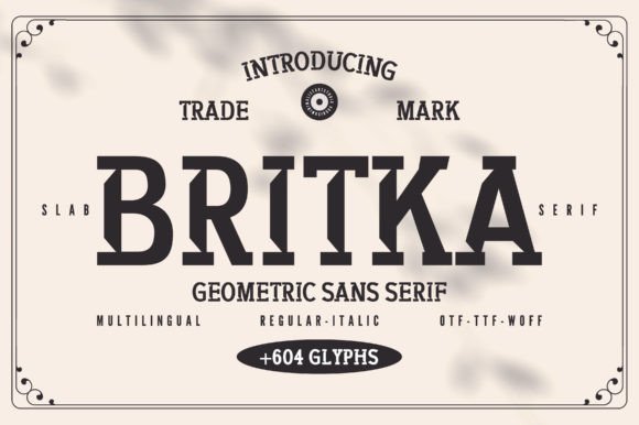 Britka: The Modern Slab Serif Font for Crafters