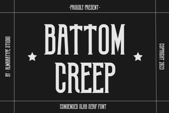Discover Battom Creep: A Modern Slab Serif Font for Editorial Design