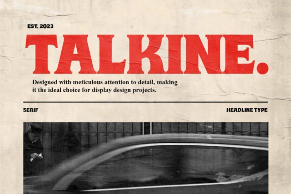 Talkine: A Bold Slab Serif Font for Modern Design