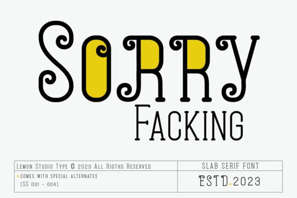 Transform Your Brand with Sorry Facking Font