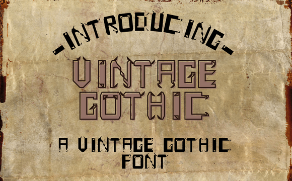 Vintage Gothic: A Bold Slab Serif for Editorial Design